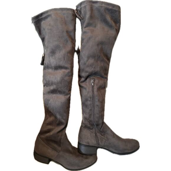 MADDEN GIRL WOMENS PRISSLEY RIDING BOOT OVER THE KNEE SIZE 7.5 - Picture 1 of 5